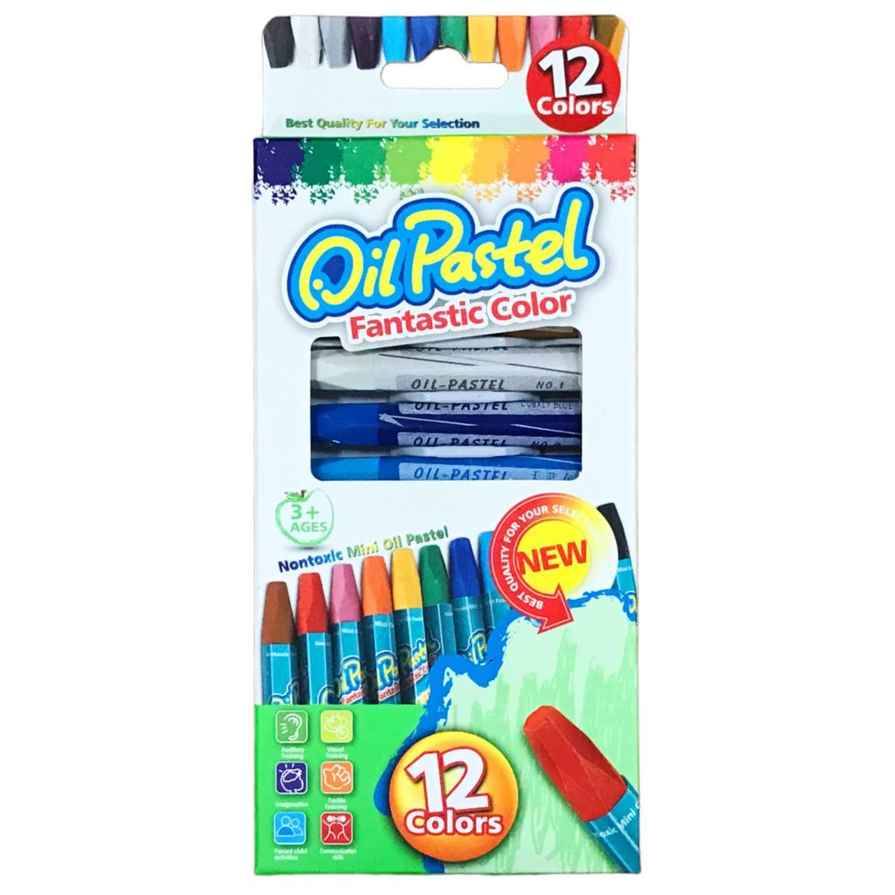 Крейда пастель ЛИДЕР Oil Pastel набір 12кол. №1006-12