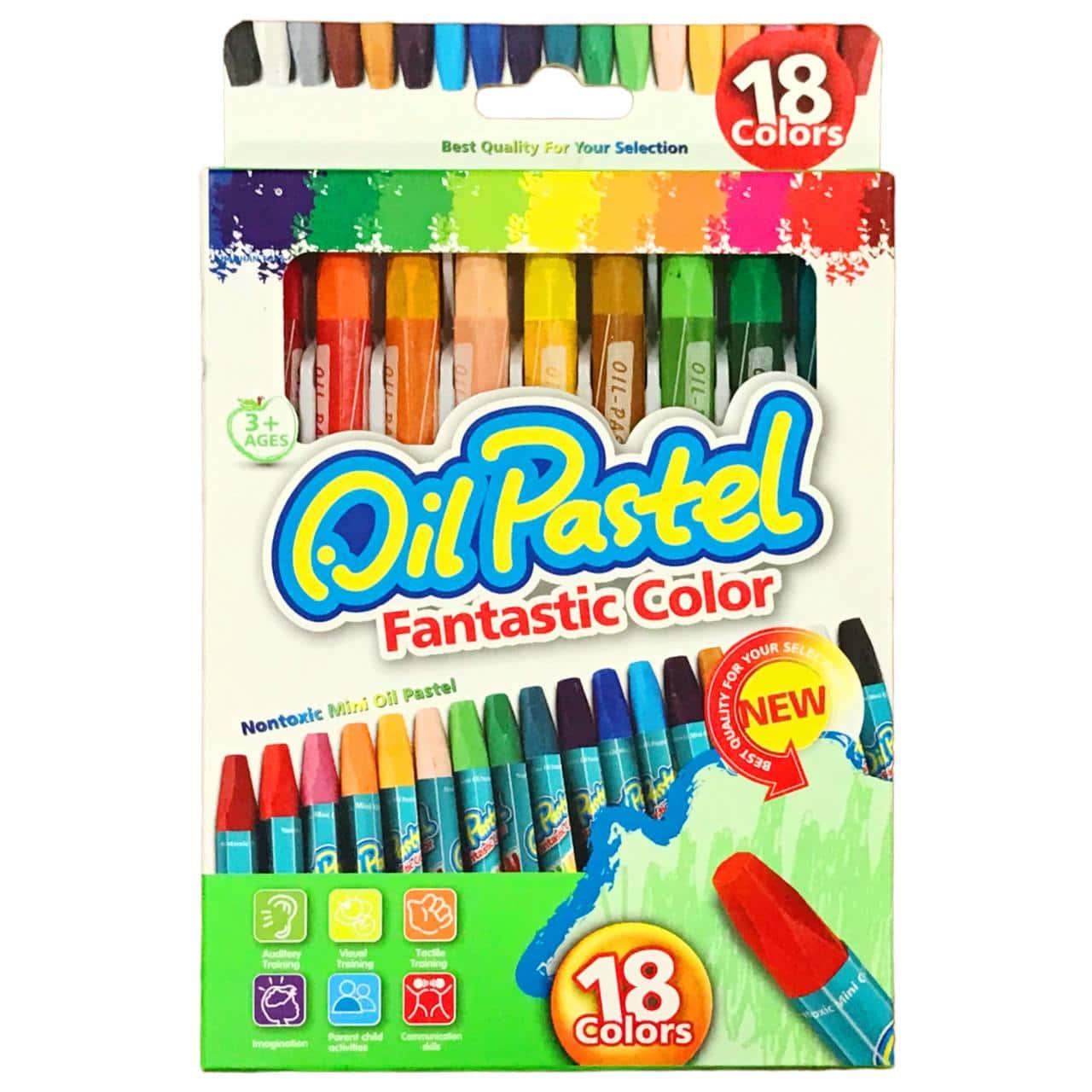 Крейда пастель ЛИДЕР Oil Pastel набір 18кол. №1006-18