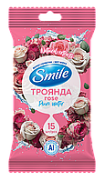 SMILE Daily Серветка волога Троянда AI, 15 шт (52 шт/ящ), арт. 42224912
