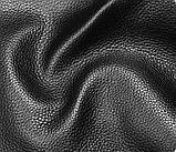 Чоловіча сумка через плече Натуральня шкіра Барсетка Чоловіча шкіряна сумка для документів планшет Чорна, фото 6