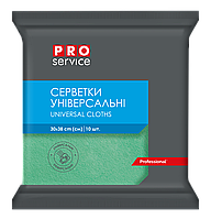 PRO Серветки віскозні 30х38 см, 10 шт., колір зелений (20шт/ящ), арт. 19100208