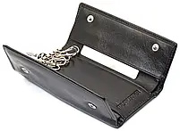 Чорна ключниця з натуральної шкіри із відділенням для грошей ST Leather B416, фото 9