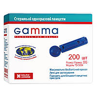 Ланцеты ТМ GAMMA для ланцетных устройств 200 шт