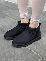 Ugg Ultra Mini Black Lacquer Стильные угги женские. Модные женские Угги ЗИМА.