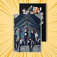 Зошит А5 на пружині 48 л. клітинка 60 г.м2 Stray Kids 022