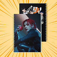 Зошит А5 на пружині 48 л. клітинка 60 г.м2 Stray Kids 023