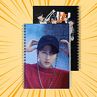 Зошит А5 на пружині 48 л. клітинка 60 г.м2 Stray Kids 029