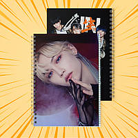 Зошит А5 на пружині 48 л. клітинка 60 г.м2 Stray Kids 030