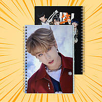 Зошит А5 на пружині 48 л. клітинка 60 г.м2 Stray Kids 031