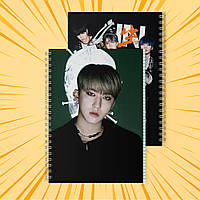 Зошит А5 на пружині 48 л. клітинка 60 г.м2 Stray Kids 036