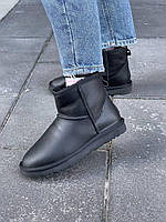 Стильные унисекс Угги. Крутые угги женские и мужские Ugg Classic Mini Black Full Leather.