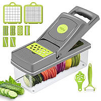 Слайсер для нарезки овощей 15в1 Vegetable Salad Cutter / Мультифункциональная овощерезка с контейнером