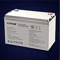 Акумулятор Vipow гелевий для ДБЖ та інверторів 12V 100Ah BAT0420