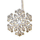 Підвіска-ялинкова прикраса "Сніжинка" 11 х 11см, колір срібло HT-A00759