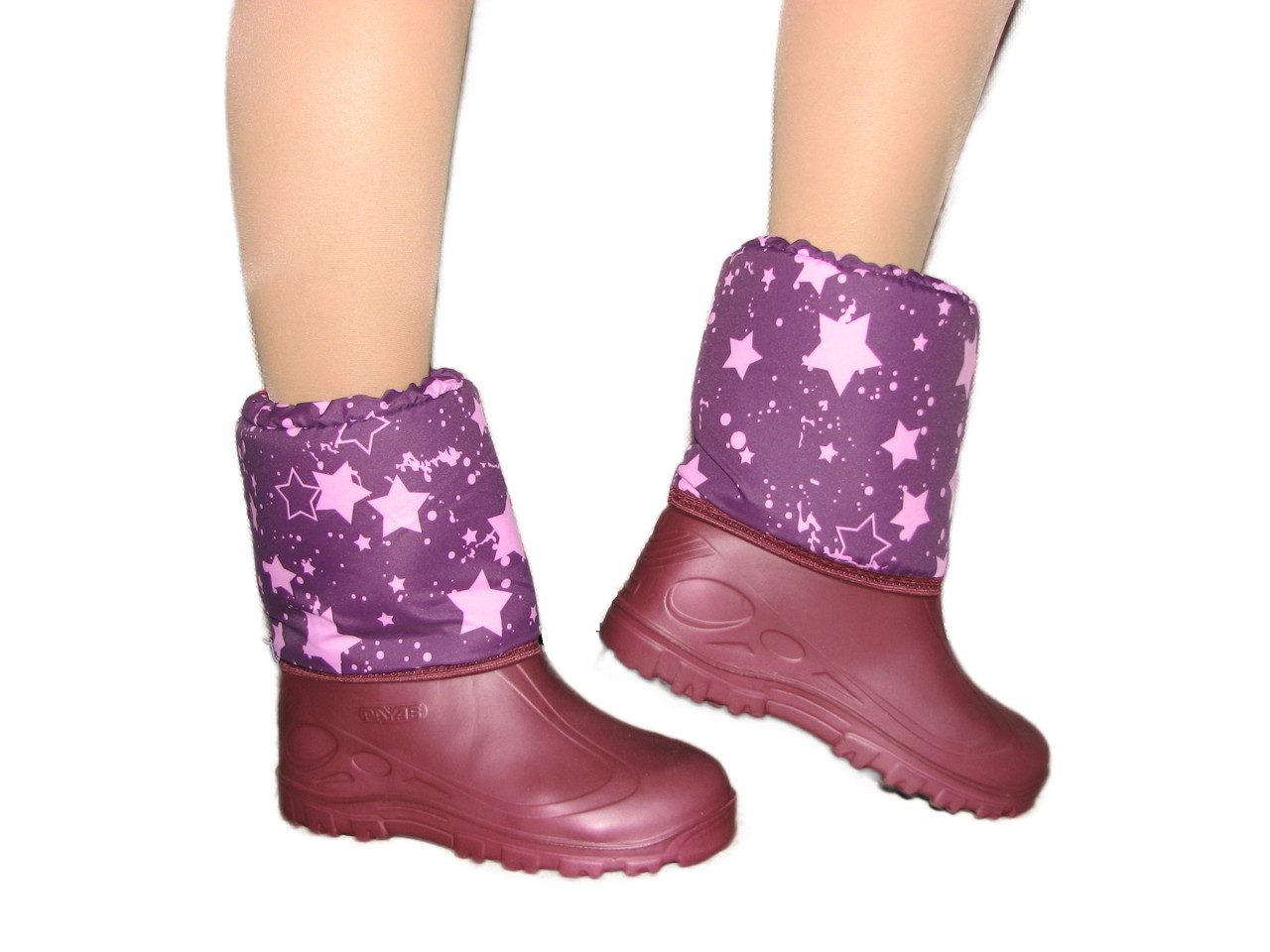 Дутики дитячі зимові бордові чоботи пінка розмір 31, фото 1