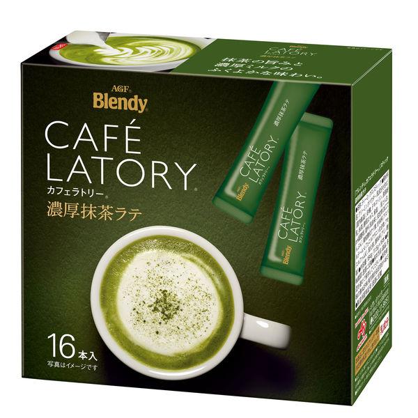 Ajinomoto AGF Blendy Cafe Latory Stick Rich Matcha Latte насичений маття-лате в стіках, 16 шт. До 04/2026