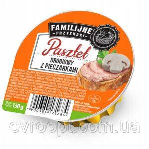 Паштет курячий з грибами Pasztet Familijne Przysmaki, 130 грам