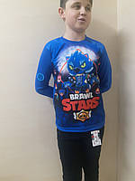 Демисезонный Свитшот свитер Бравл Старс 3Д для мальчика р.152 158 164