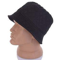 Чорна стьобана панама з прошарком синтепону Розмір: 56- 60 (dn17030-1)