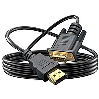 Кабель мультимедийный HDMI to VGA 1.8 метра 1080p Кабель для VGA HDTV to VGA cable