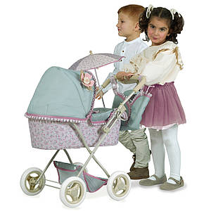 DeCuevas Коляска для ляльок серія Прованс (ручка 60 см) 85045 Зелена