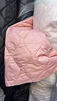 Стеганная ткань плащевка для пошива верхней одежды куртки жилетки ширина 150 см полоска цвет бежево-молочный