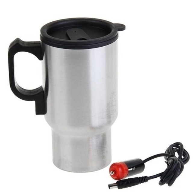 Термокружка з підігрівом USB в автомобіль Electric Mug 450 мл Silver - фото 2 - id-p2000748429