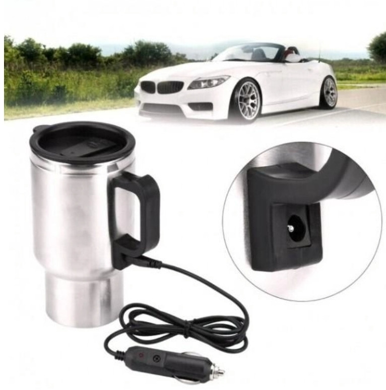 Термокружка з підігрівом USB в автомобіль Electric Mug 450 мл Silver - фото 1 - id-p2000748429