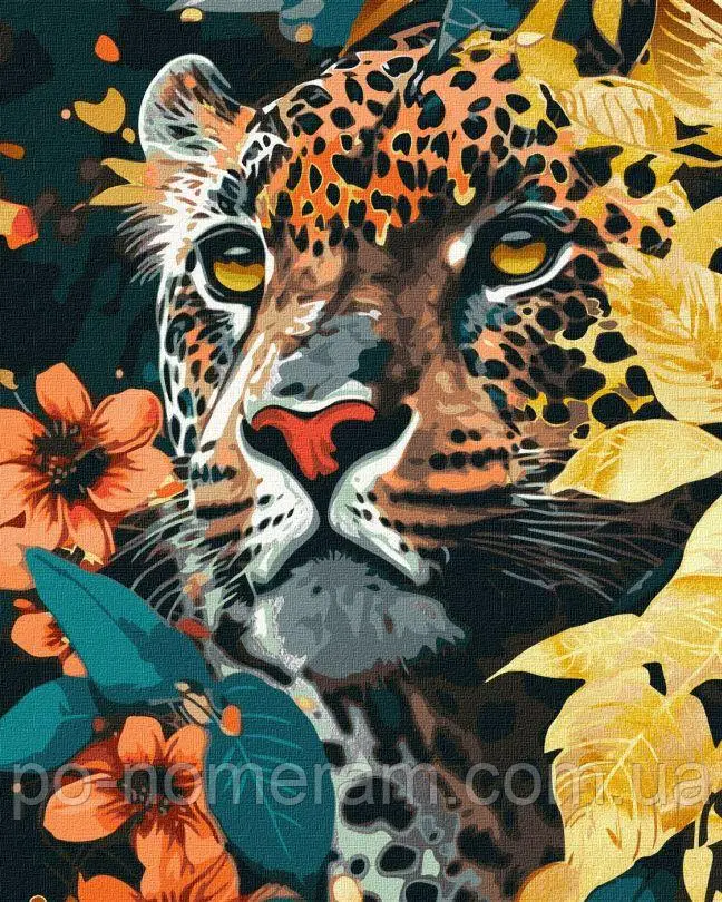 Кермо Картина за номерами (KHO6528) Небезпечний хижак із фарбами металік extra ©art_selena_ru, 40 х 50 см,