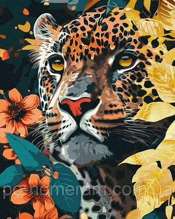 Кермо Картина за номерами (KHO6528) Небезпечний хижак із фарбами металік extra ©art_selena_ru, 40 х 50 см,, фото 1