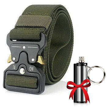 Тактичний ремінь Tactical Belt 125 см + Подарунок Вічний сірник Make Fire