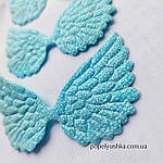 Патчі "Крила" бірюзові, 65×43 мм, фото 2