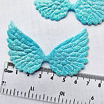 Патчі "Крила" бірюзові, 65×43 мм, фото 3