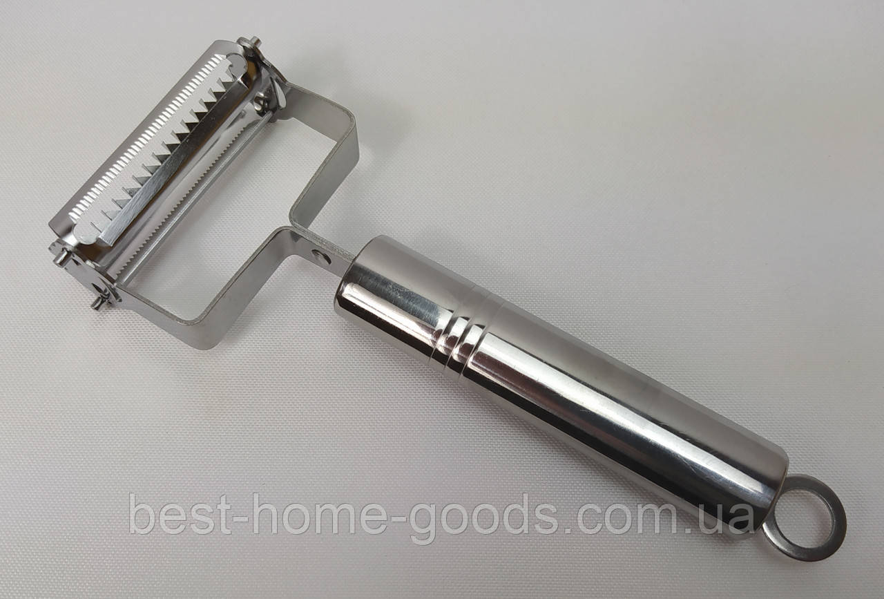 Професійна широка овочечистка-шатківниця з двома лезами 6,1 см (нержавіюча сталь), фото 1