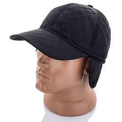 Бейсболка стьобана, плащівка на флісі з вушками Розмір: 56- 60 (dn17037-1)