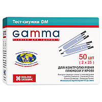 Тест-полоски ТМ GAMMA DM для глюкометра GAMMA MINI и GAMMA SPEAKER
