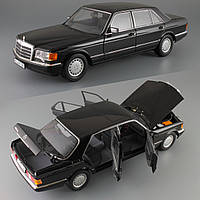 Mercedes Benz 560 SEL W126 Черный Седан Коллекционная Модель в Масштабе 1:18 от NOREV Classic Selection