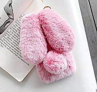 Чехол кролик для Apple iPhone X/XS розовый