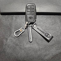 Чехол на ключ Тойота (Toyota), кожаный чехол на ключ тойота