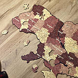 Середній Фігурний Дерев'яний Пазл Woods Story Карта України Капучіно L, фото 9