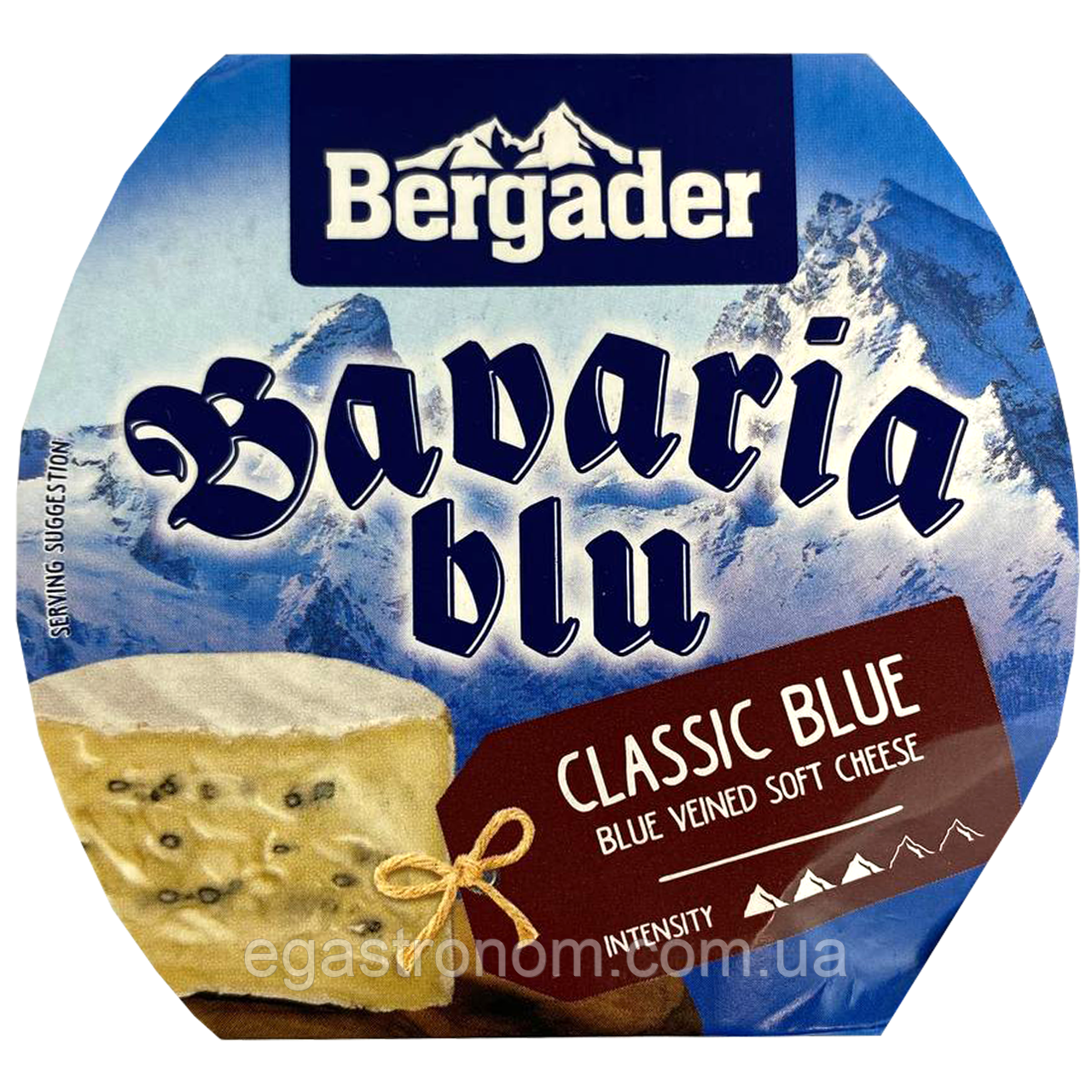 Сир м'який блю баварія Бергадер bavaria blu Bergader 150g 8шт/ящ (Код: 00-00001258)