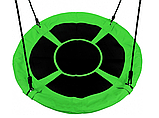 Садова гойдалка гніздо підвісна FUNFIT Light green кругла для дітей 110 см B_2143, фото 5