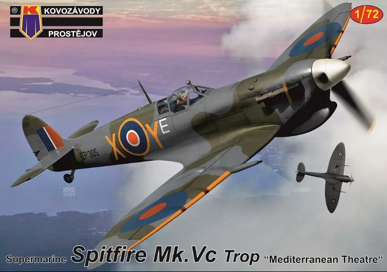 Пластикова модель 1/72 Kovozavody Prostejov 0417 Spitfire Mk.Vc Trop "Mediterranean Theatre"
