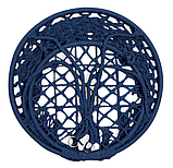 Плетена садова гойдалка гніздо підвісна FUNFIT Blue кругла для дітей 110 см B_2130, фото 3