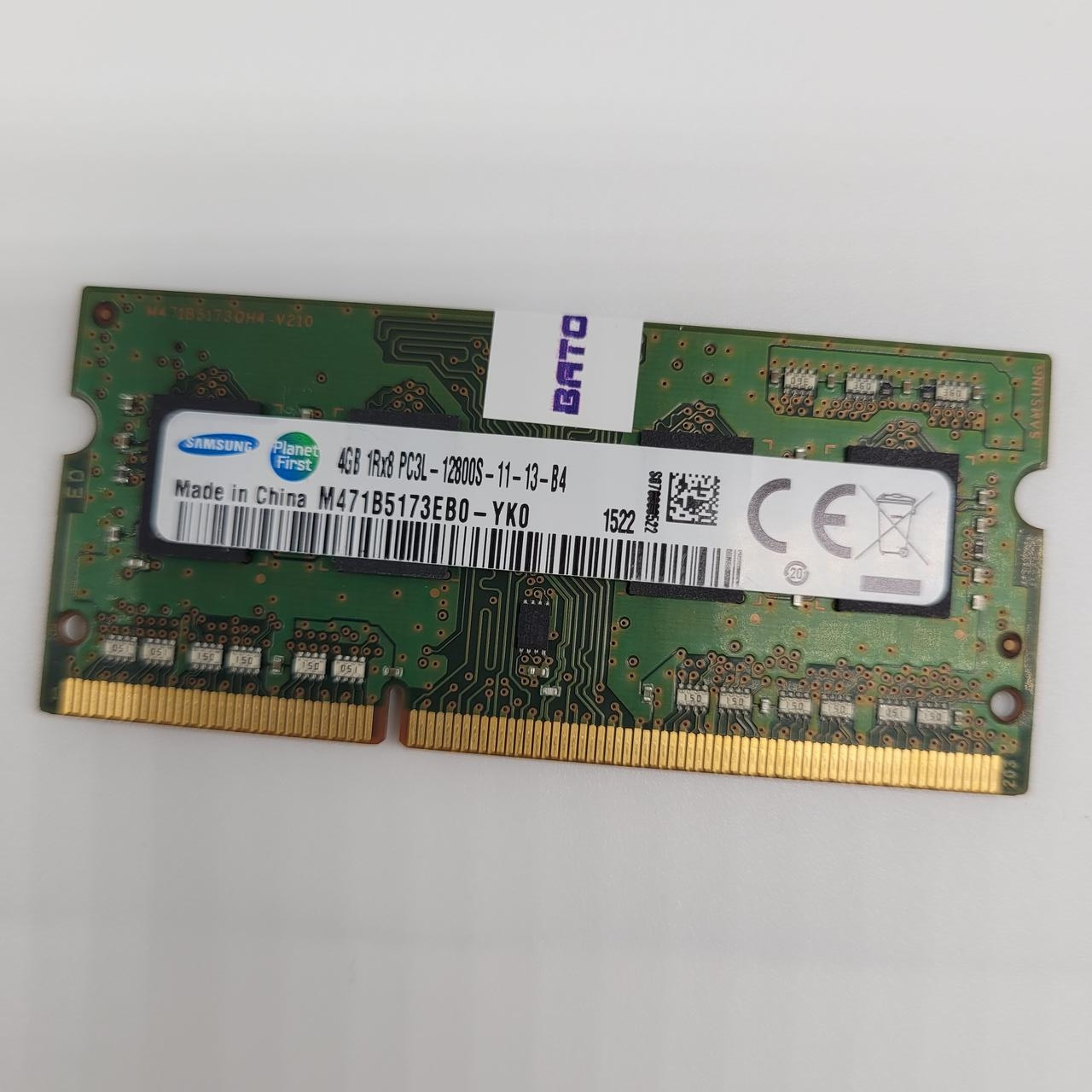 Оперативна пам'ять для ноутбука Samsung SODIMM DDR3L 4Gb 1600MHz PC3L-12800s 1R8 CL11 (M471B5173EB0-YK0) Б/В