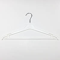 Вешалки плечики для одежды пластиковые W-PY42 белого цвета, длина 420 мм