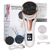 Електрична пилка-пемза для п'ят для педикюру Rechargeable Callus Remover MT-510 з LCD дисплеєм