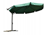 Складана садова парасолька з бічним подовжувачем Plonos Зелена (4232) B_2146, фото 2