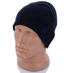 Темно синя шапка з вишивкою "Трезуб" на флісі Розмір: 54- 59 (DN17133-2)