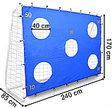 Футбольні ворота Gockowiak OLSEN White з тренувальним матом (328040MG) B_2153, фото 2